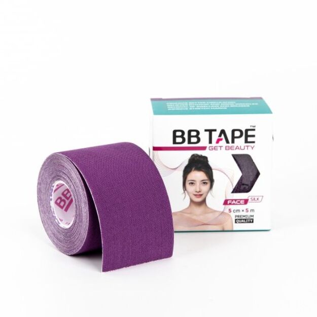 BBTAPE Face Silk Tape Purple  šilkinis kineziologinis teipas