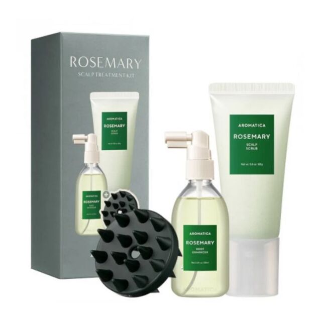 AROMATICA Rosemary Scalp Treatment Kit plaukų priežiūros rinkinys 